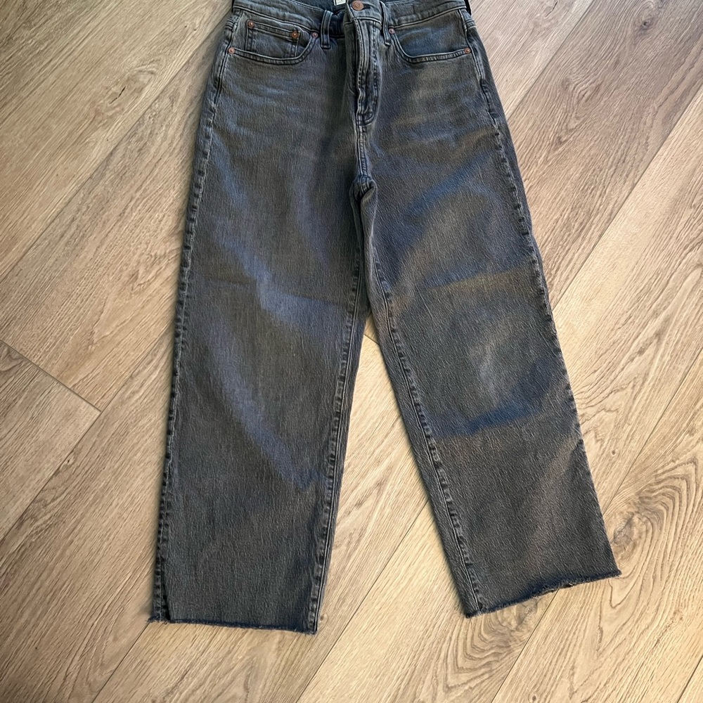 Madewell Perfect Vintage Wide Leg Crop Jean in Lunar Wash